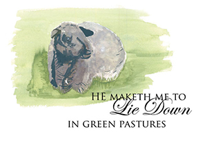Shepherd 2: He maketh me to lie down in green pastures.